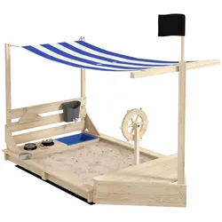 Outsunny Sandkasten Tannenholz