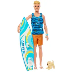 Mattel HPT50 - Barbie - Puppe mit Zubehör, Surfer, Ken