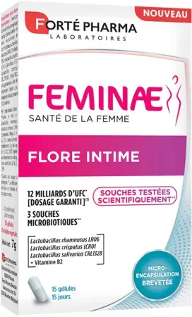 Forté Pharma Feminae Gesundheit Frau Nahrungsergänzungsmittel Intim Flora 15 Kapseln