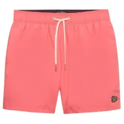 Superdry für Herren. M3010267A Gesticktes Logo 15 Korallen Badeanzug (XL), Strandbekleidung, Recyceltes Polyester