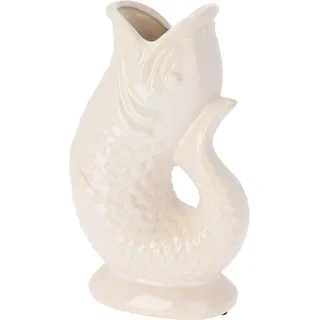 Vase FISCH - weiß - BHT 13.30x20.50x7.50 cm