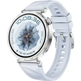 Huawei Watch GT 5 41 mm Silber Fluorelastomer-Armband Hellblau