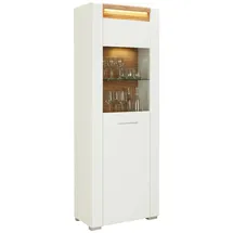 mömax Vitrine Leonardo 70 x 40 x 201 cm Weiß