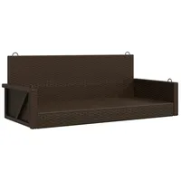 Furnicato Hängebank Braun 119x56x48 cm Poly Rattan