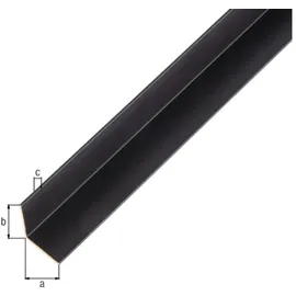 GAH Alberts Alberts Winkelprofil | Aluminium, schwarz eloxiert | 1000 x 15 x 15 mm