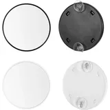 Dimeho 15X Vergrößerungsspiegel 15-Facher mit 3 Saugnäpfen 2-teiliger Kompakter Vergrößerungsspiegel 15cm Tragbar Glas-Vergrößerungsspiegel zum Zupfen Entfernen von Mitesser/Blasen (weiß/schwarz)