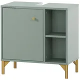 Lomadox Waschbeckenschrank ANGERS-80 mint, 1 Tür, 2 offene Fächer, B/H/T: ca. 60,2/60,3/33,1 cm grün