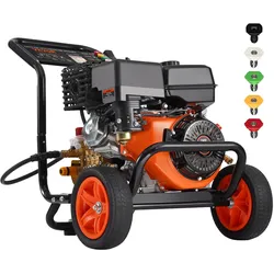 VEVOR Benzin-Hochdruckreiniger 4400PSI 15L/min 4 GPM mit 5 Düsensatz für Autos