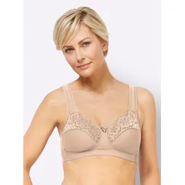 Swegmark of Sweden Bügelloser BH SWEGMARK OF SWEDEN, Damen, Gr. 100, Cup D, beige (puder), 95% Baumwolle, 5% Elasthan, BHs