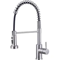 LuxusKollektion Küchenarmatur Wasserhahn Küche mit Brause Ausziehbar Edelstahl 304 3 Modi Spiral