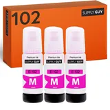 Supply Guy Tinte Magenta kompatibel mit Epson 102 für EcoTank ET-4850 ET-2850 ET-2856 ET-3850 ET-4856 ET-15000 (3x70ml Tintenflaschen)