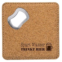 Bier-Untersetzer Kork Spart Wasser - trinkt Bier/mit Kapselheber/Flaschen