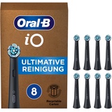Oral B Oral-B iO Ultimative Reinigung Aufsteckbürsten für elektrische Zahnbürste, 8 Stück, ultimative Zahnreinigung, Zahnbürstenaufsatz für Oral-B Zahnbürsten, briefkastenfähige Verpackung, schwarz