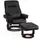 M MCombo Relaxsessel 9035 Kunstleder 82 x 107 x 143 cm Schwarz mit Hocker