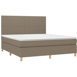 vidaXL Boxspringbett 180 x 200 cm Taupe