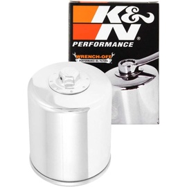 K&N Filters Ölfilter Ø Patrone Chrome 76x98mm kompatibel mit Harley Davidson (KN-174C)