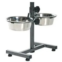TRIXIE Verstellbarer Ständer mit 2X1,8 l Schalen