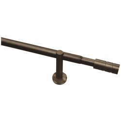 GARDINIA Gardinenstangen-Set »Zylinder«, Länge 1900 mm, Ø 25 mm, Metall - braun