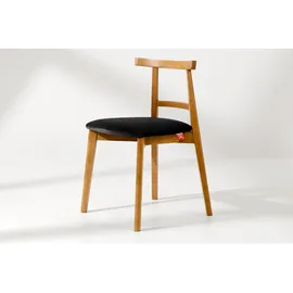 Konsimo Holzstuhl LILIO schwarz 2er Set