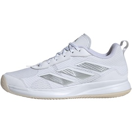 adidas Damen Avaflash Clay Tennisschuhe Sneaker, Cloud White/Silver Metallic/Cloud White, 36 2/3 EU