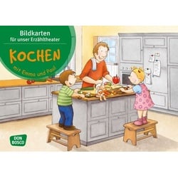 Kochen mit Emma und Paul. Kamishibai Bildkartenset