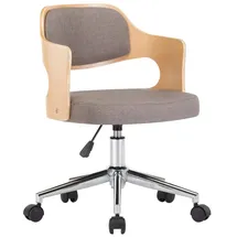 vidaXL Esszimmerstuhl Drehbar taupe Stoff