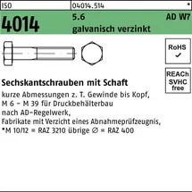 Sechskantschraube ISO 4014 M27 x 220 5,6 W7 1 Stück