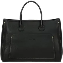 BRIC'S - Tulipano Ledertasche, Schwarz, 38x27x15 cm