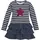 Kidsworld Jerseykleid in marine-geringelt | Gr.: 140/146