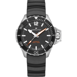 Hamilton Khaki Navy Frogman Auto H77825330 - schwarz,mit Wellenoptik - 46mm
