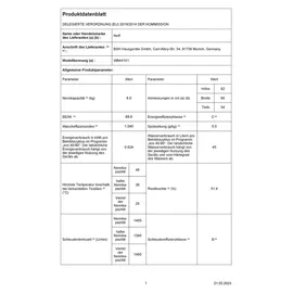 Neff W6441X1 Waschmaschine (8 kg, 1400 U/min)