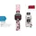 kids-euroswan Minnie LED-Digitaluhr 0 mm Kunststoff Rosa Silikonarmband Rosa
