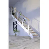 StarWood Treppe Kos 240-300 cm Holz/Edelstahl