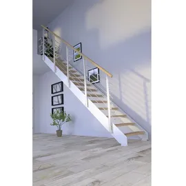 StarWood Treppe Kos 240-300 cm Holz/Edelstahl
