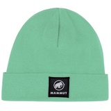 Mammut Beanie Fedoz mit Markenlogo-Aufnäher grün