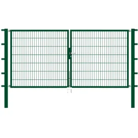 GAH Alberts Doppeltor 300 x 140 cm Grün/Stahl