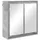 vidaXL Badezimmerspiegelschrank mit Regal Beton Grau 60 x 20 x 60 cm