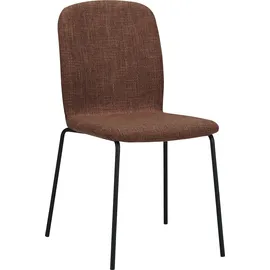 Albatros Esszimmerstühle 4er Set braun - stapelbar, bequemer Polsterstuhl - Eleganter Küchenstuhl, Stuhl Esszimmer oder Esstisch Stuhl,