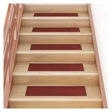 vidaXL Stufenmatten Selbstklebend 15 Stk. 76x20 cm Bordeauxrot Rechteckig