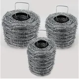 Aquagart 100m Stacheldraht Verzinkt 1,6/1,7mm Für Wildzaun Forstzaun Knotengeflecht