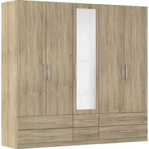 Rauch Wäscheschrank HERSBRUCK 226 x 210 x 54 cm Braun/Beige