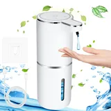 Seifenspender Automatisch, 380ml Elektrischer Seifenspender Wiederaufladbar mit Sensor, 4 einstellbare Stufen, IPX5 Wasserdicht Seifenspender Wandbefestigung für Küche Badezimmer