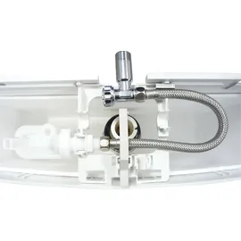 Calmwaters Calmwaters® Anschluss-Set Spülkasten, Komplettset für rückseitigen Anschluss von Spülkästen, Wasserzulauf von hinten, Wandanschluss 1/2, Schlauchanschluss 3/8, Metall, Chrom, 30LC3185