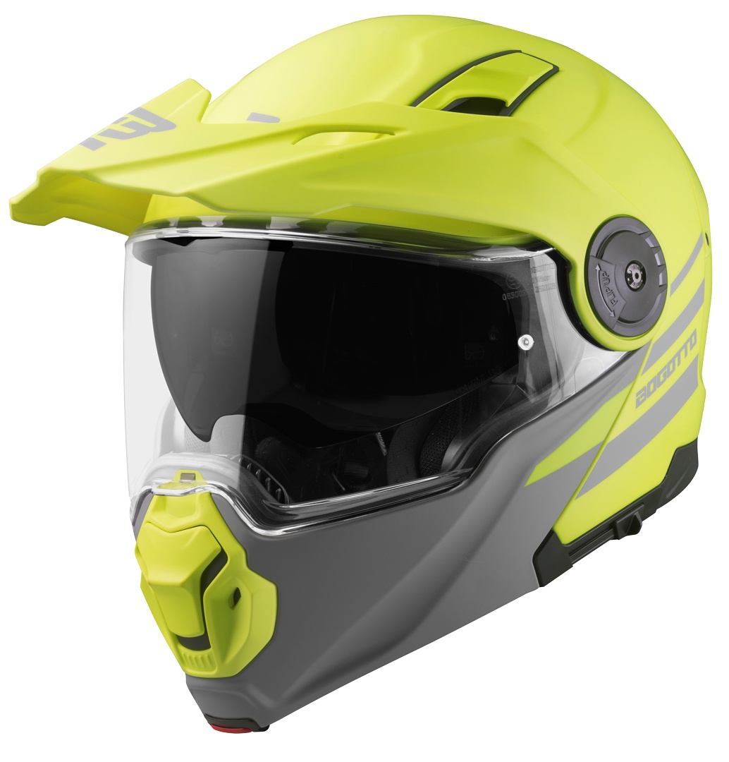 Bogotto FG-102 Glasvezel opklapbare helm, geel, XL Voorman