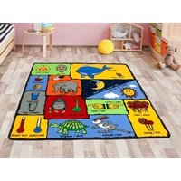 Kinderteppich GEGENSÄTZE Spielteppich Lern-Teppich fürs Kinderzimmer 200x200cm