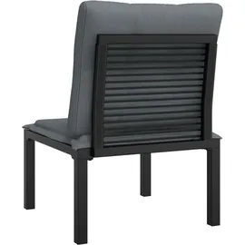 vidaXL Gartenstuhl mit Kissen 58,3 x 59,4 x 68 cm schwarz/grau 1 St.