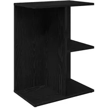 vidaXL Nachtschrank Eichen-Optik 46,5 x 29 x 61 cm Schwarz