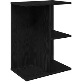 vidaXL Nachtschrank Eichen-Optik 46,5 x 29 x 61 cm Schwarz