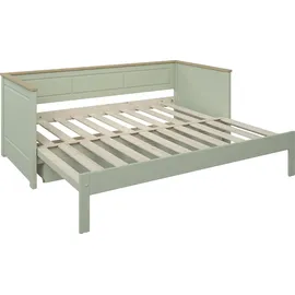 OTTO home Schubkasten OTTO HOME "ERIK " nur passend zum Daybed "ERIK", grün (olivegrün), B:185cm H:20,4cm T:64,3cm, Massivholz, Schubladen, Schubkasten, massive Kiefer, auf Rollen