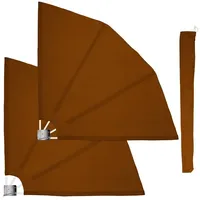 STILISTA Sonnensegel Balkonfächer Balkonsichtschutz Sonnenschutz, (2-tlg), klappbar mit Wandhalterung, inkl. Schutzhülle, Farb- und Setwahl braun
